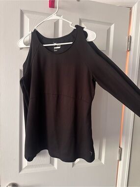 Old Navy Black Cold-Shoulder Long-Sleeve Top